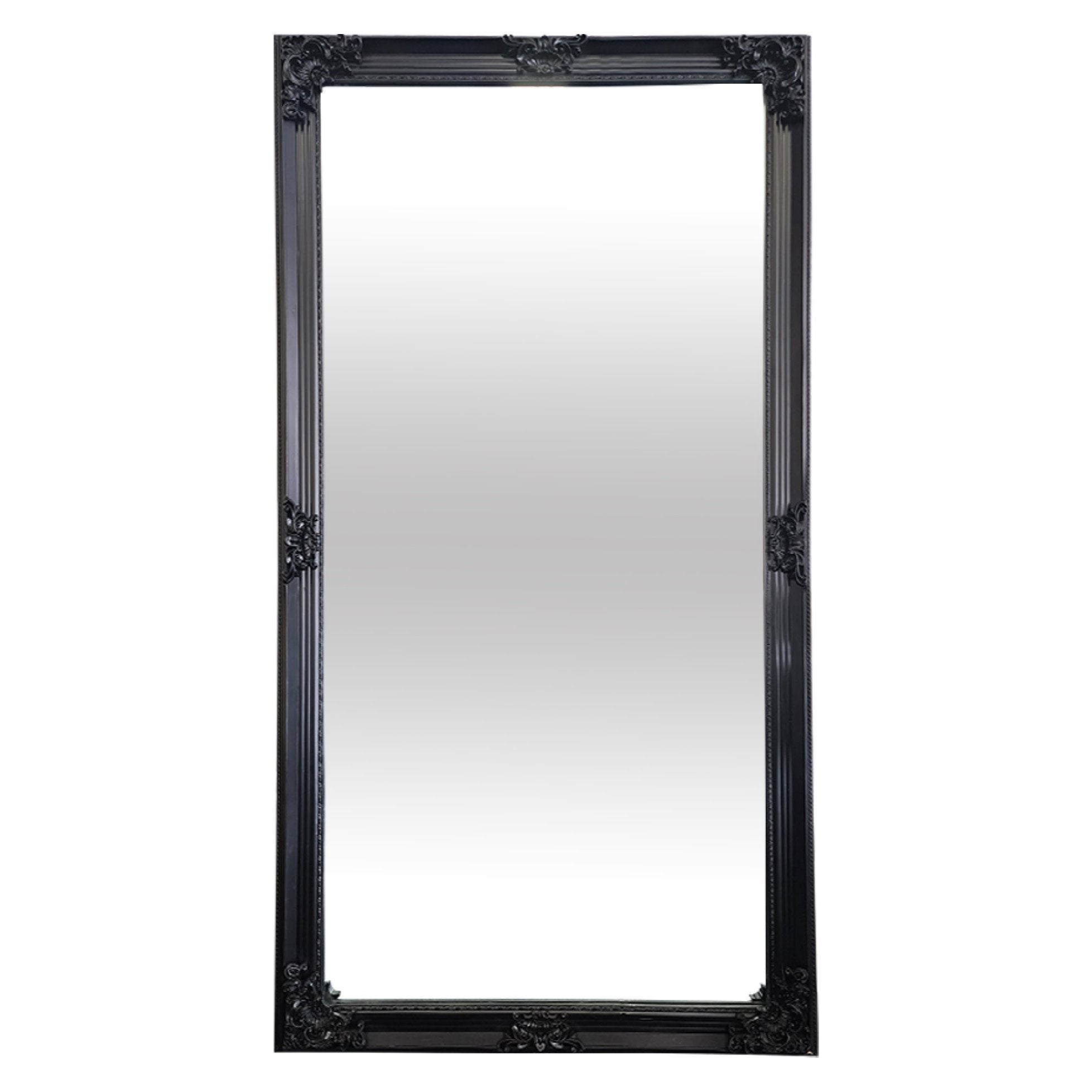 Deluxe French Provincial Ornate Mirror - Black - X large 210cm x 110cm