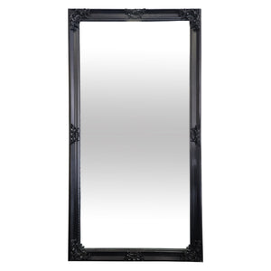 Deluxe French Provincial Ornate Mirror - Black - X large 210cm x 110cm