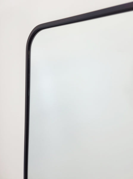 Black Metal Rectangle Mirror -  Small 80cm x 100cm