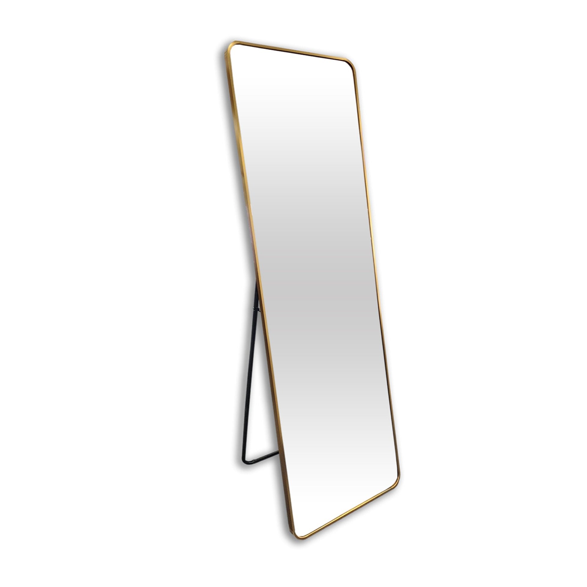 Gold Metal Free Standing Rectangle Mirror - Free Standing 50cm x 170cm