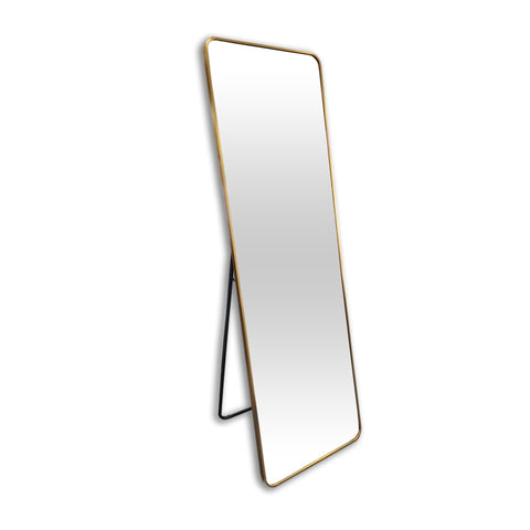 Gold Metal Free Standing Rectangle Mirror - Free Standing 50cm x 170cm