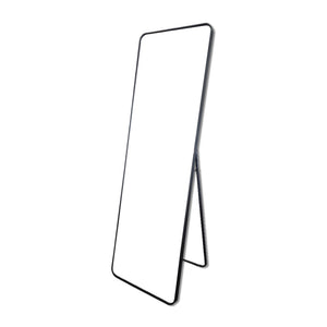 Black Metal Free Standing Rectangle Mirror - Free Standing 50cm x 170cm