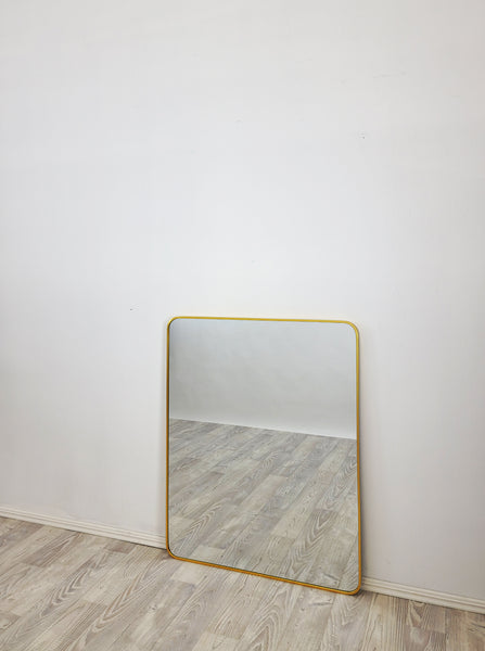 Gold Metal Rectange Mirror  - Small 80cm x 100cm