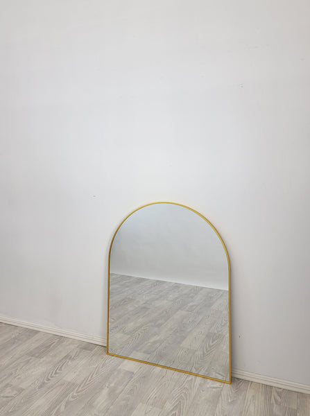 Gold Metal Arch Mirror  - Small 80cm x 100cm