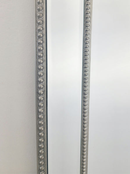 Silver Beaded Framed Mirror - Rectangle 80cm x 110cm