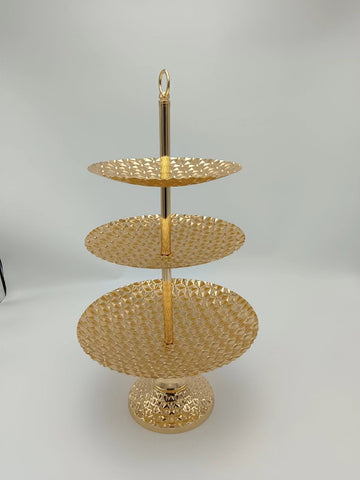 Gold Cake Stand - 3 Tier