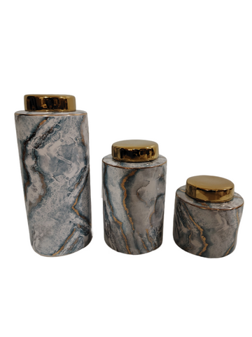 Atlantic Marble Ceramic Canister - 3 Sizes Available