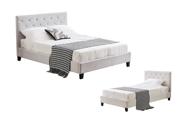 Winston Velvet Tufted Bed