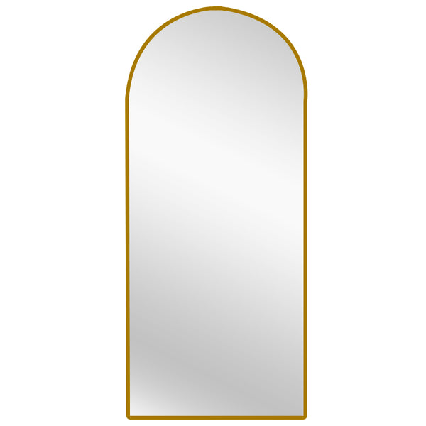 Gold Metal Arch Mirror  - Medium 80cm x 170cm