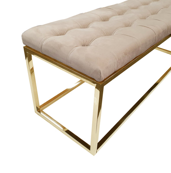Holly Gold / Beige Ottoman