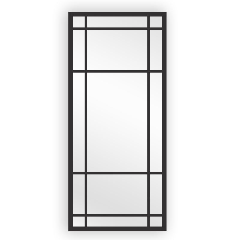 CLEARANCE - Window Style Mirror Full Length - Black 80 CM x 180 CM