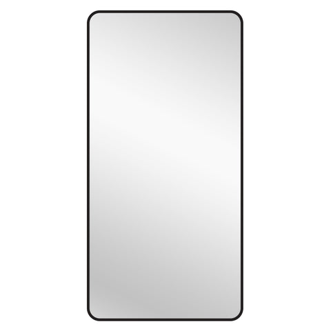 Black Metal Rectangle Mirror - X Large 100cm x 200cm