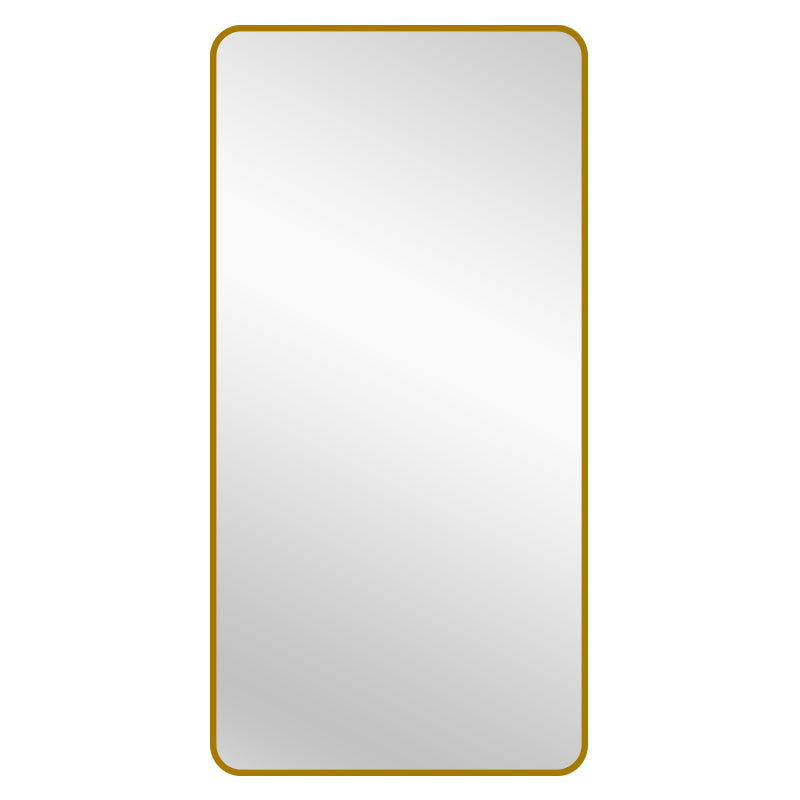 Gold Metal Rectanlge Mirror  - X Large 100cm x 200cm