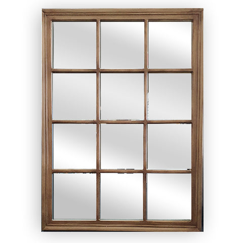 CLEARANCE - Window Style Mirror - Taupe Rectangle 95cm x 130cm